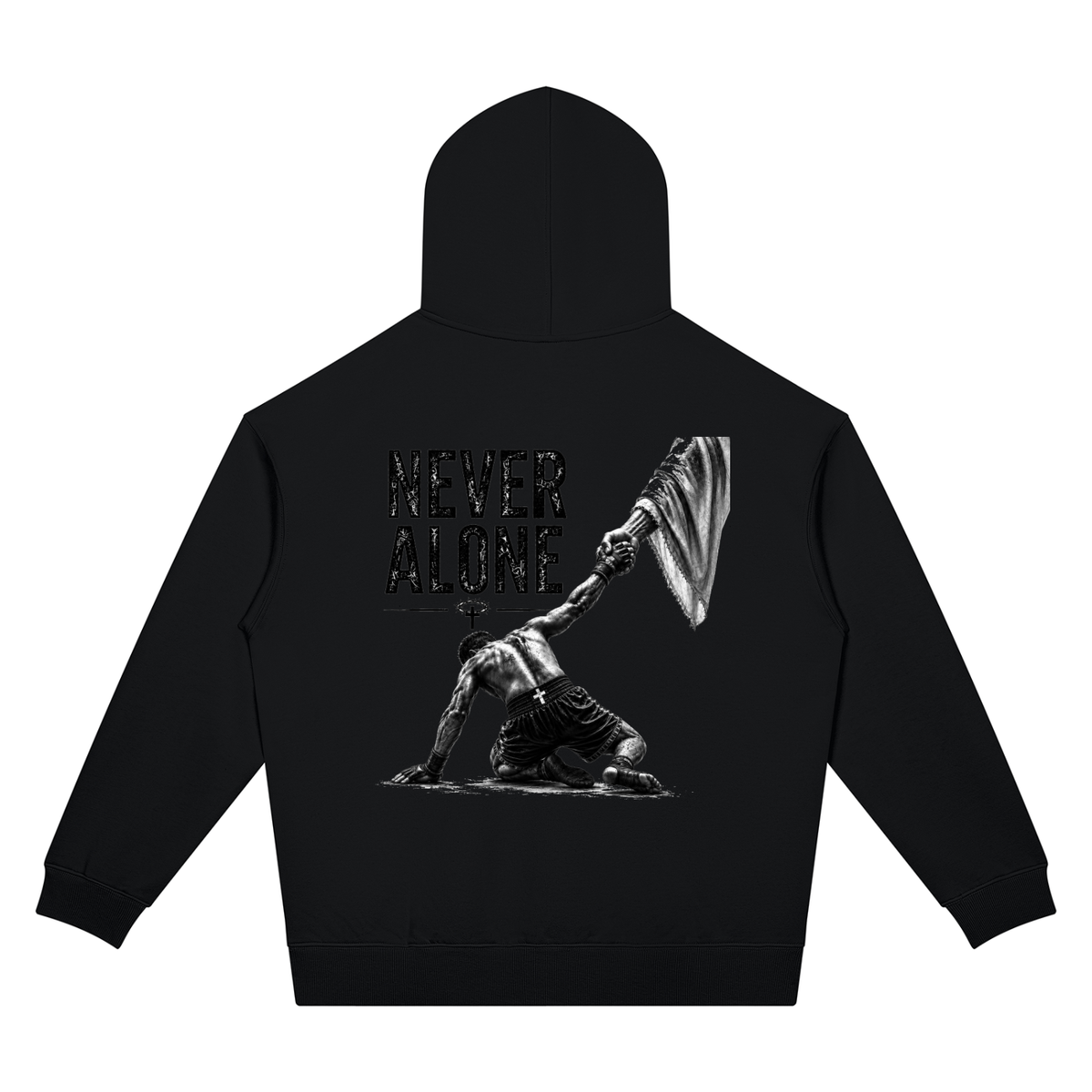 Never Alone Oversized Drop Shoulder Hoodie