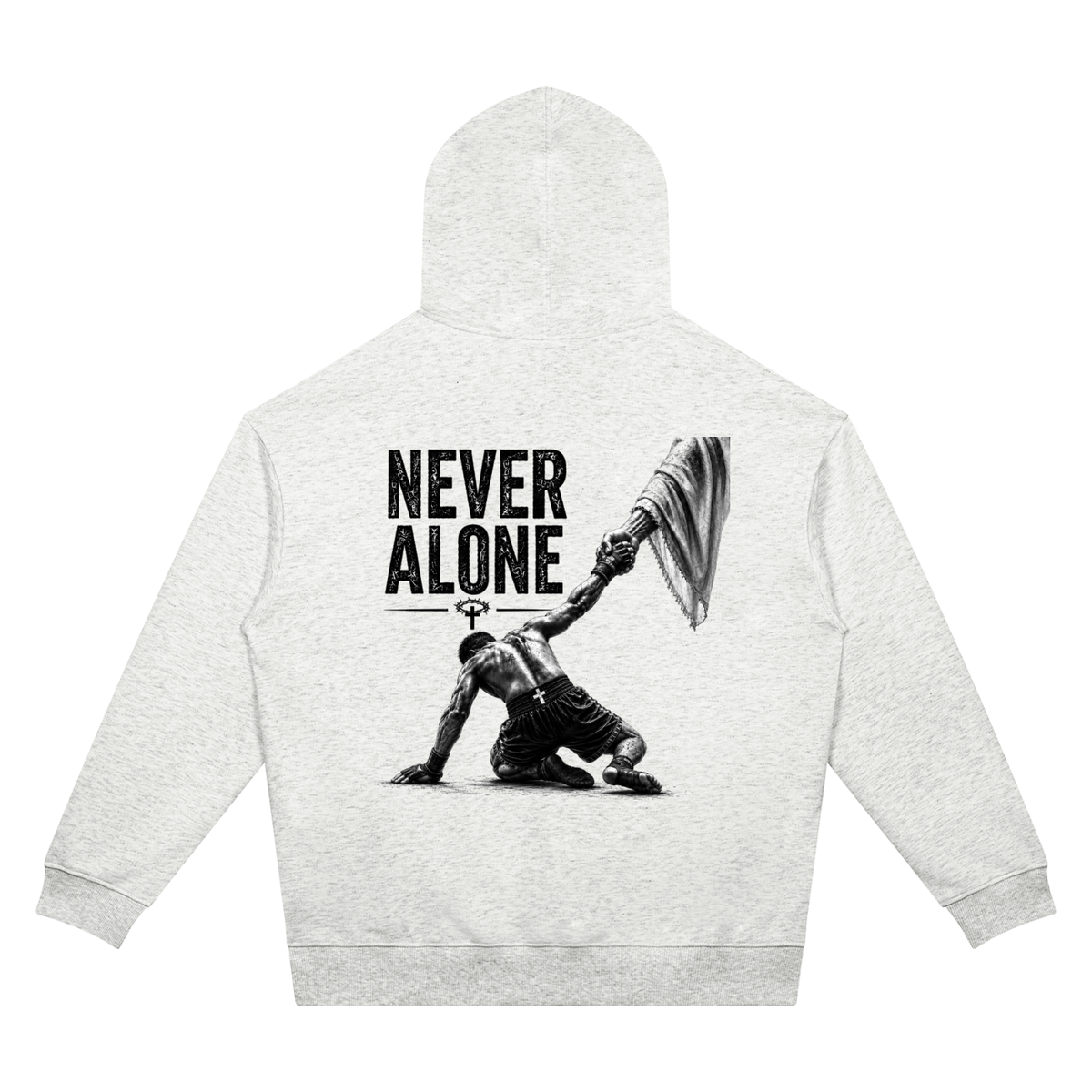 Never Alone Oversized Drop Shoulder Hoodie